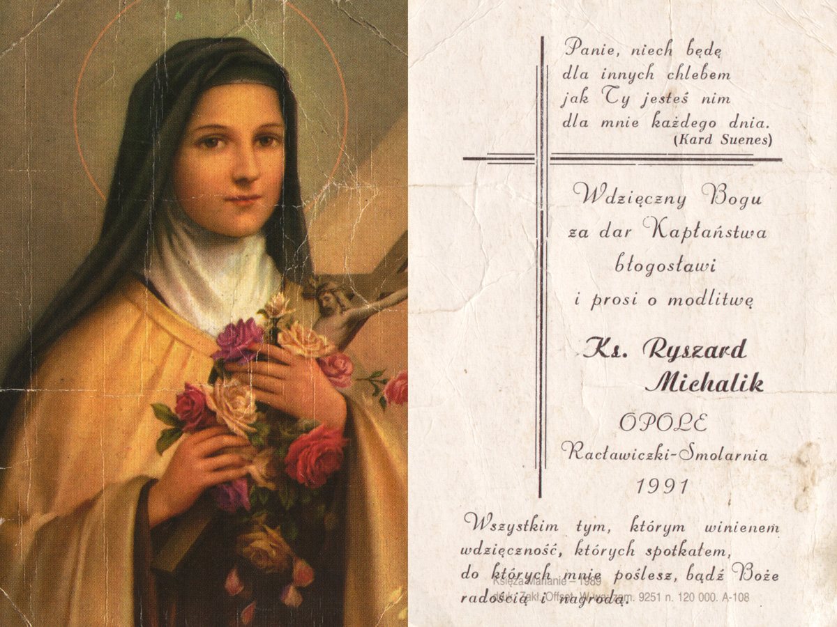 Pamiątka prymicji 1991