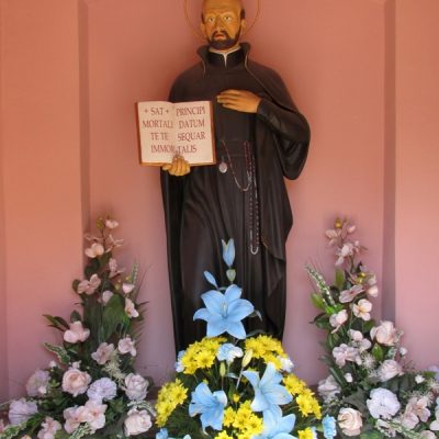 Figura św. Franciszka Borgiasza po renowacji, czerwiec 2015 r.