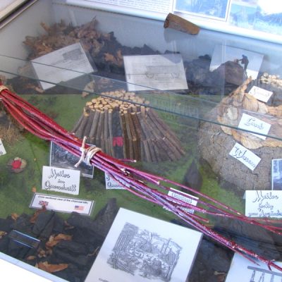 Gablota z miniaturą kopca węlgowego