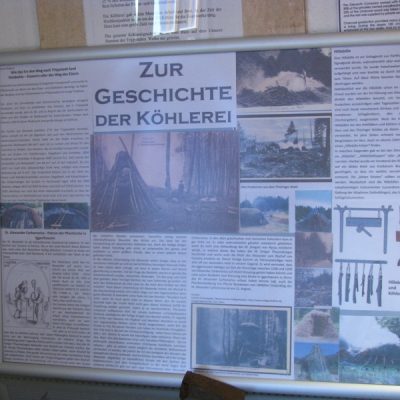 Plansza o historii węglarstwa