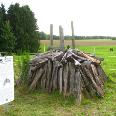 Jeden z etapów budowy kopca węglowego